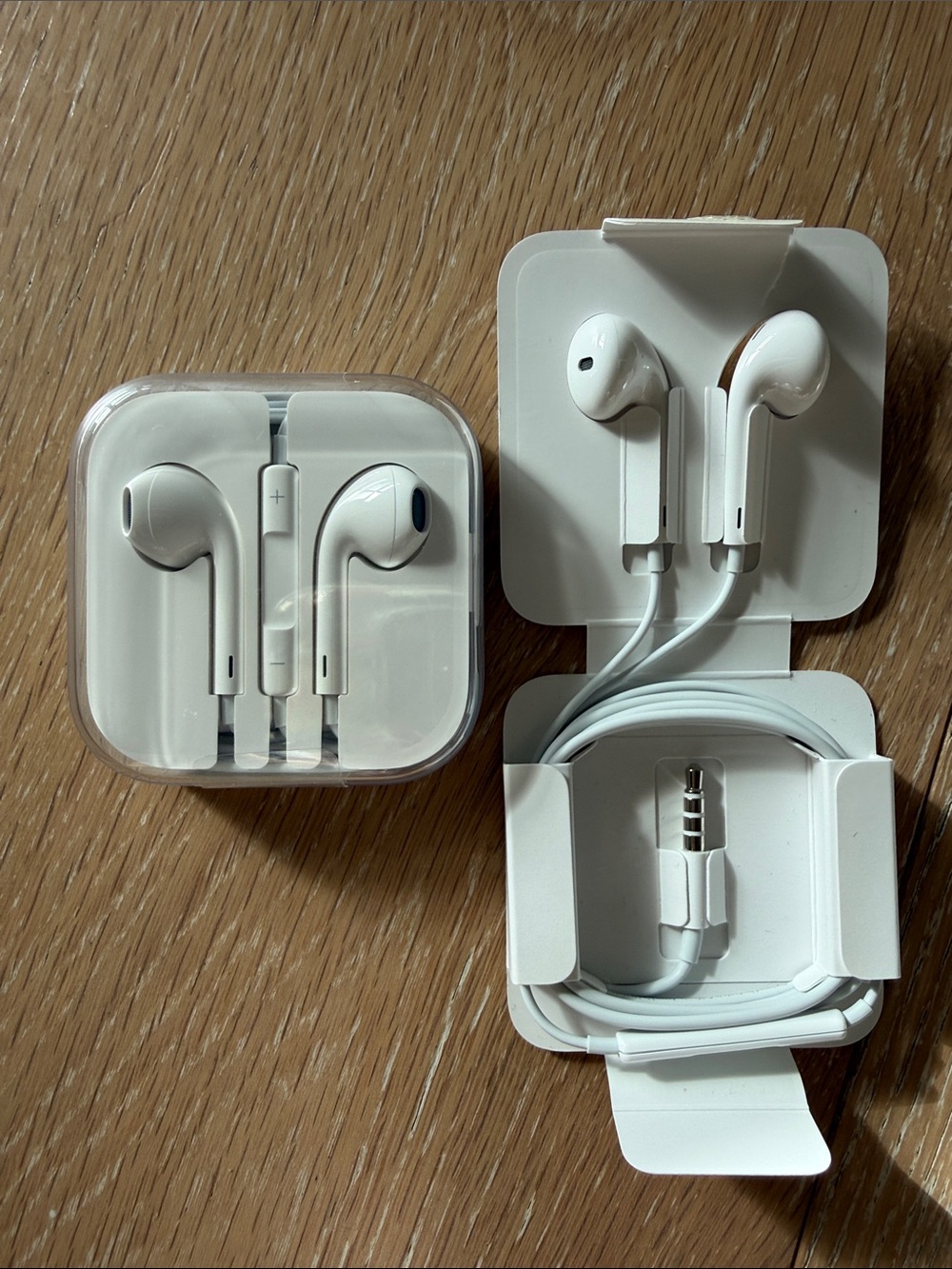 Two sets of 3.5 mm Apple White Wired Earbuds with Inline Microphone NWOT